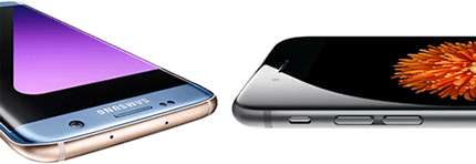 Ecran Galaxy S7 vs dalle iPhone 6s