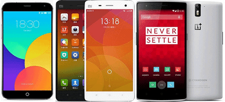 Smartphones Xiaomi et Huawei en force